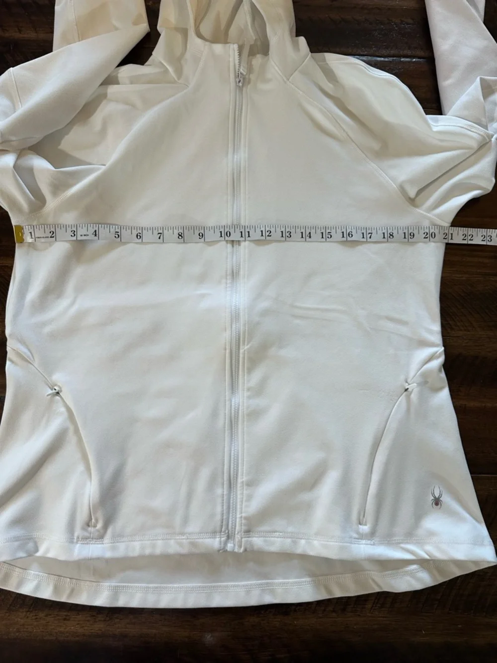 Spyder Active White Zip Hoodie Jacket XL Athleisure | running | hiking | GUC - Picture 3 of 9